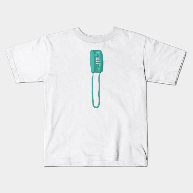 Retro pay phone Kids T-Shirt by aykimkio